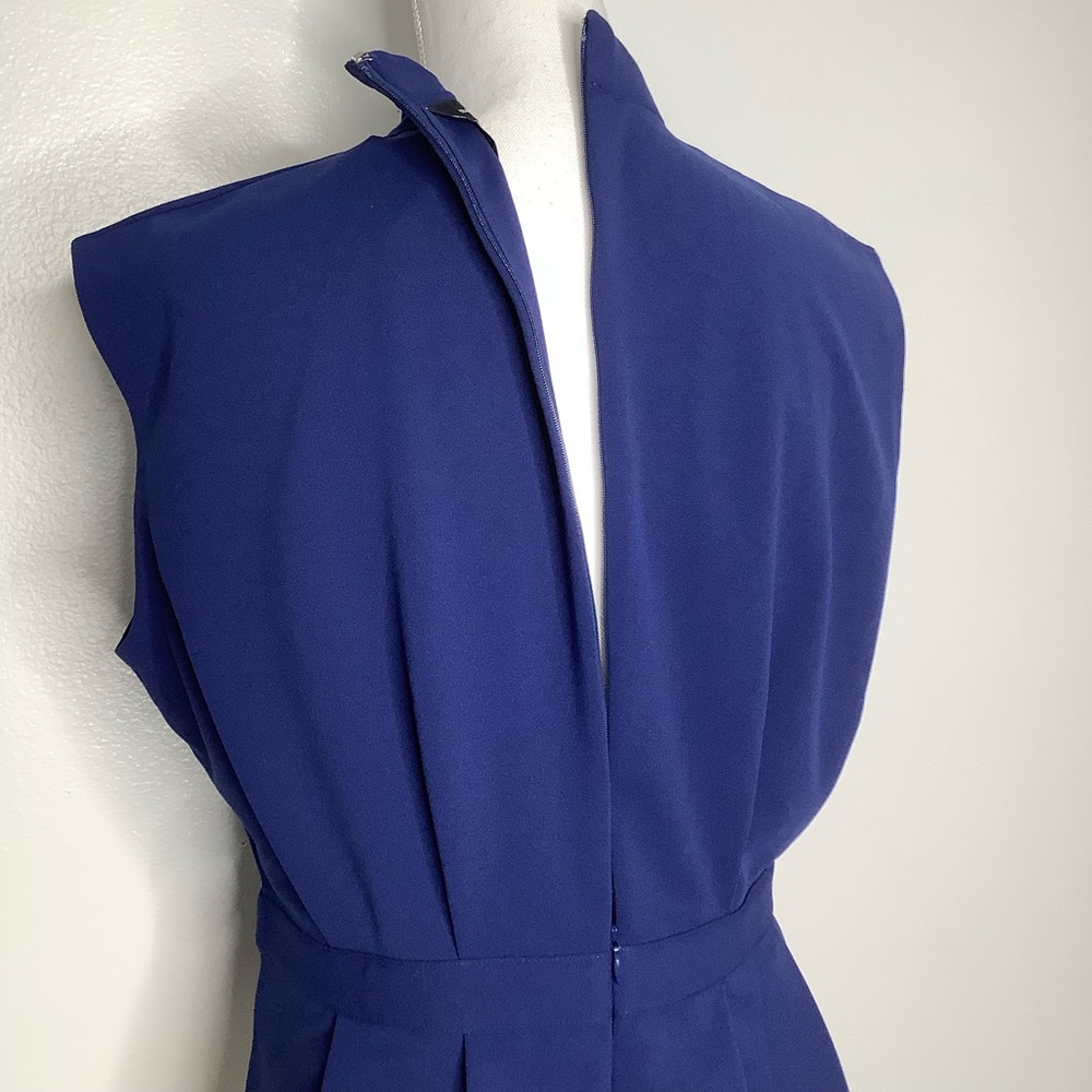 Club Monaco Top Blue Pleated Waist Large - Picture 5 of 6